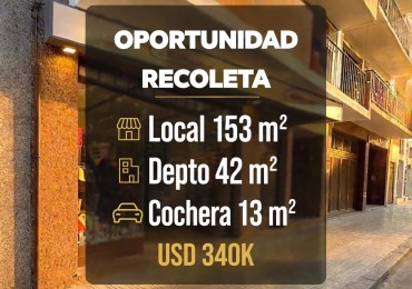 Exclusivo Paquete Inmobiliario En Recoleta: Local, Depto Con Patio Y Cochera